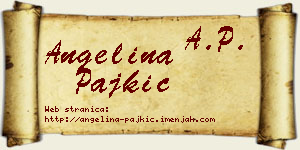 Angelina Pajkić vizit kartica